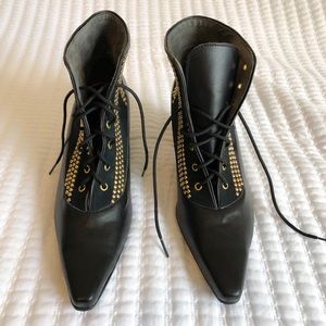 Vegan leather ankle boots